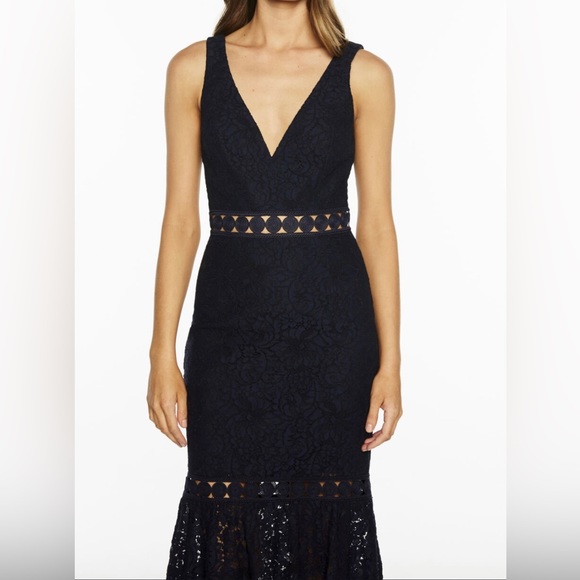 NWT Bardot Women's Fiona Trumpet Dress - Twilight - 4 - Picture 8 of 9